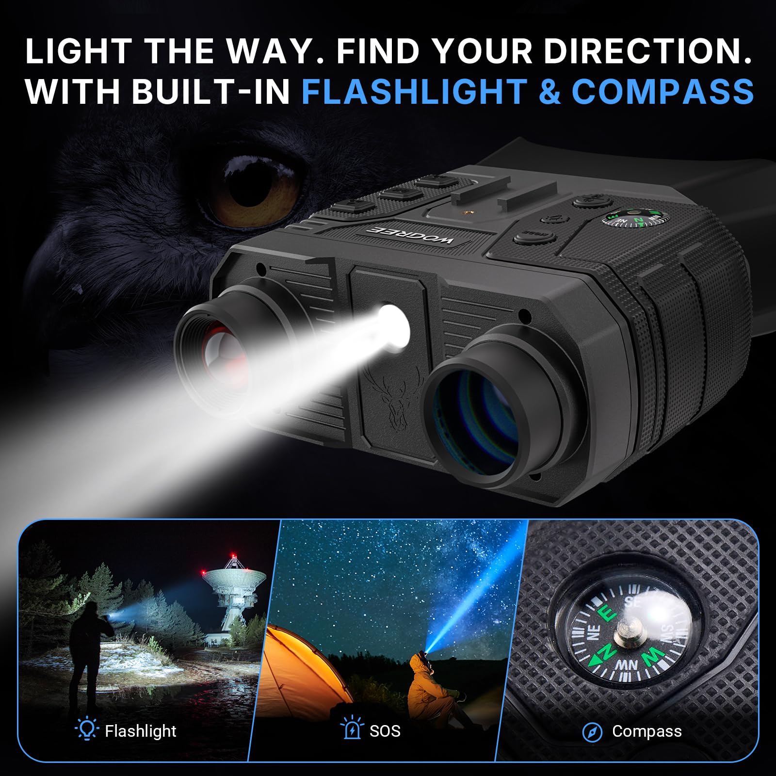WOGREE Goggles 32GB storage with expansion up to 256GB