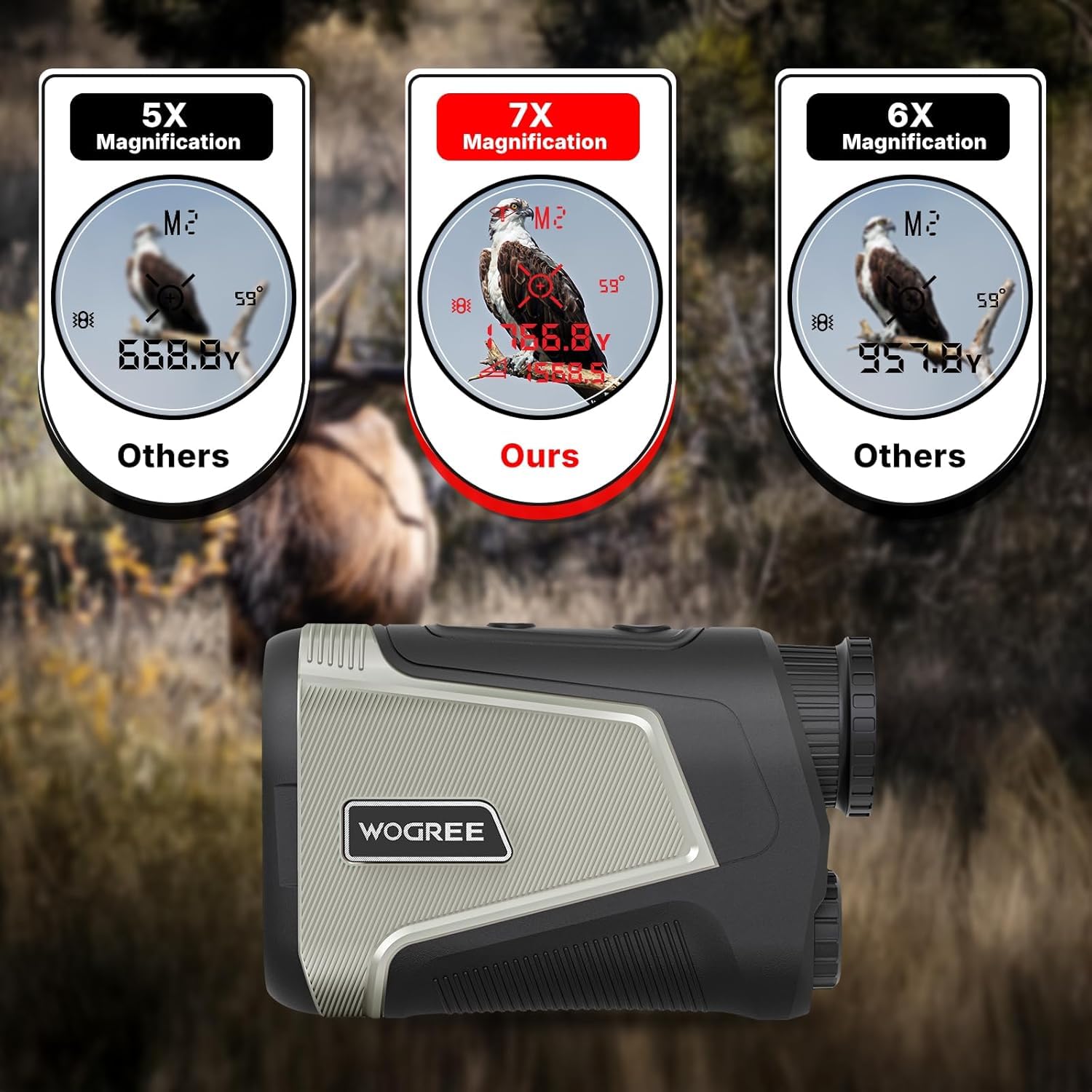 WOGREE rangefinder magnets attach to metal frames for quick mounting.