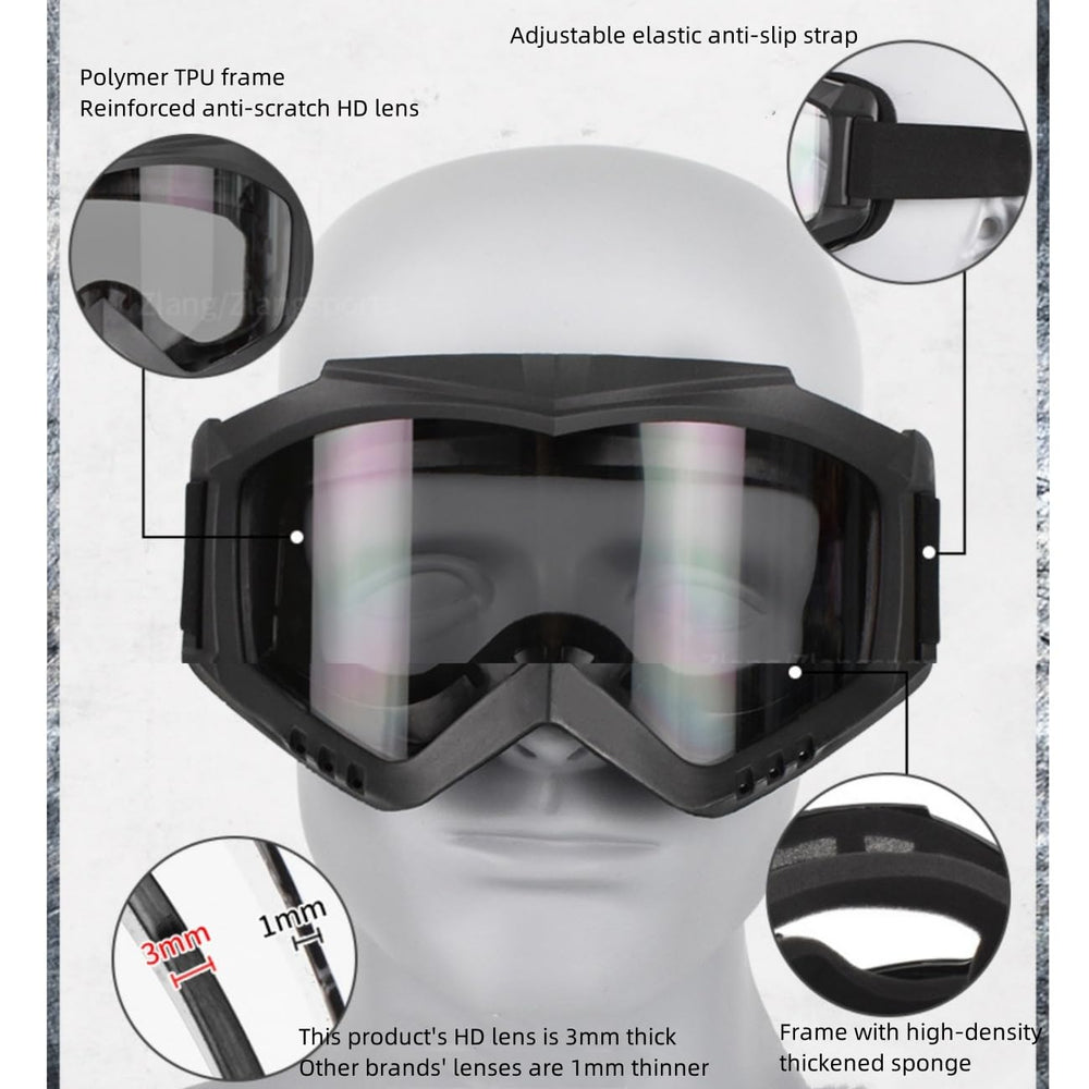 Close-up of 3mm thick HD lens on Wokyo goggles