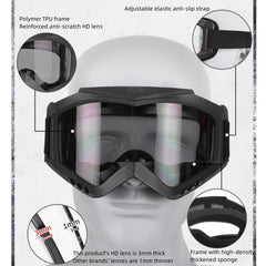 Close-up of 3mm thick HD lens on Wokyo goggles