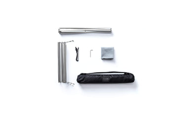 Foldable frame in your pack for fast, clean setup anywhere