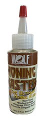 Wolf Premium Oils Honing Master fluid bottle front, ready to lubricate and clean sharpening stones.