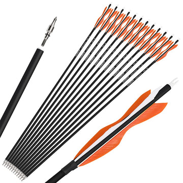Wolfman 31” carbon arrows orange front view for durable practice and hunting sessions