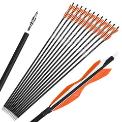 Wolfman 31” carbon arrows orange front view for durable practice and hunting sessions