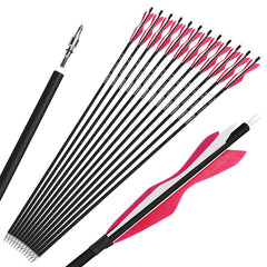 Wolfman 31in carbon arrows with turkey feathers for stable flight.