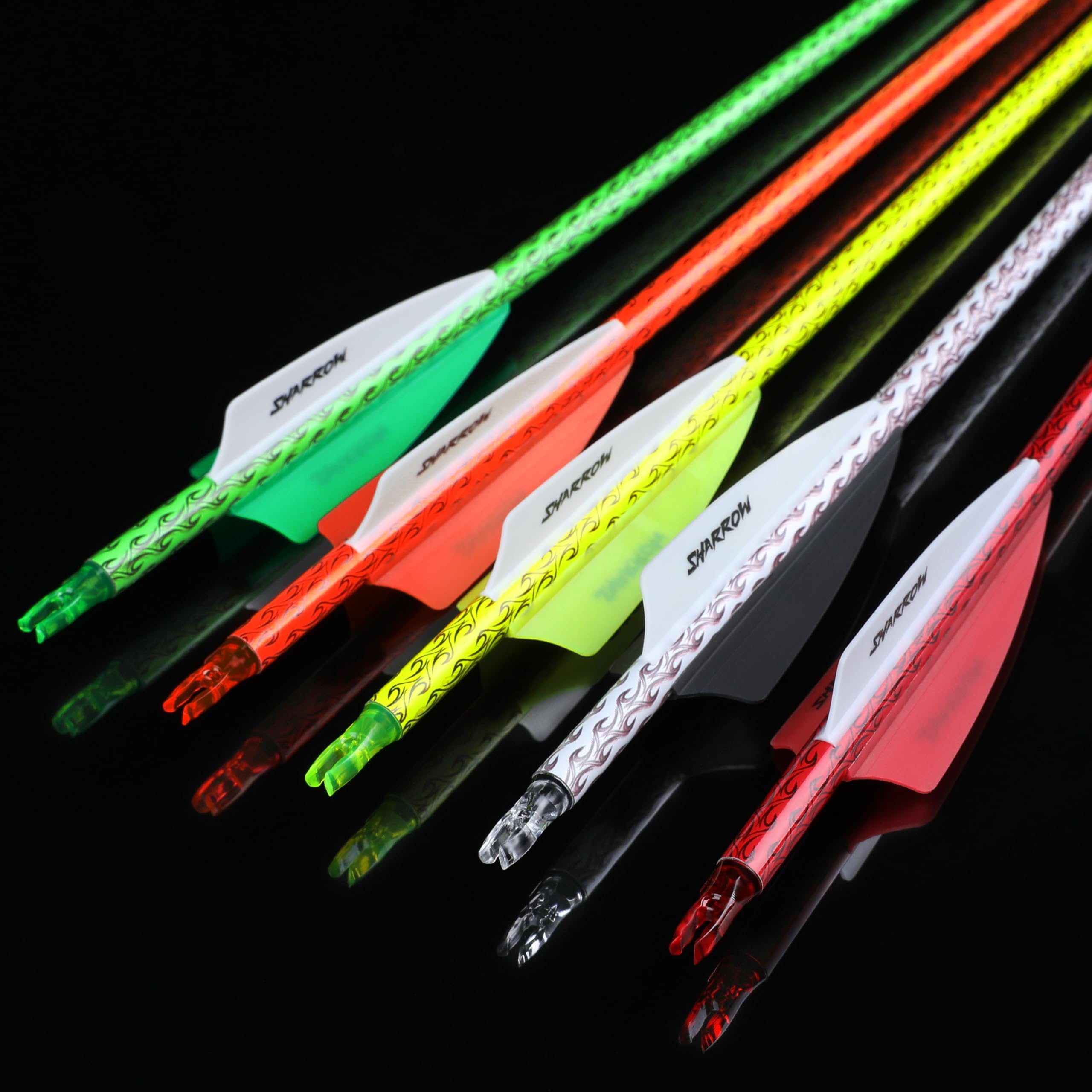 Wolfman bow setup arrow flight shows balanced design for target practice.