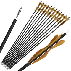 Wolfman carbon arrows 31in flight with turkey feathers for stable practice