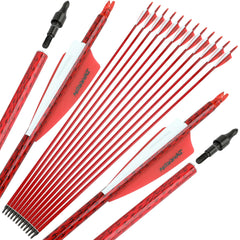 Wolfman carbon arrows spine 500 with removable tips for versatile hunting and practice.