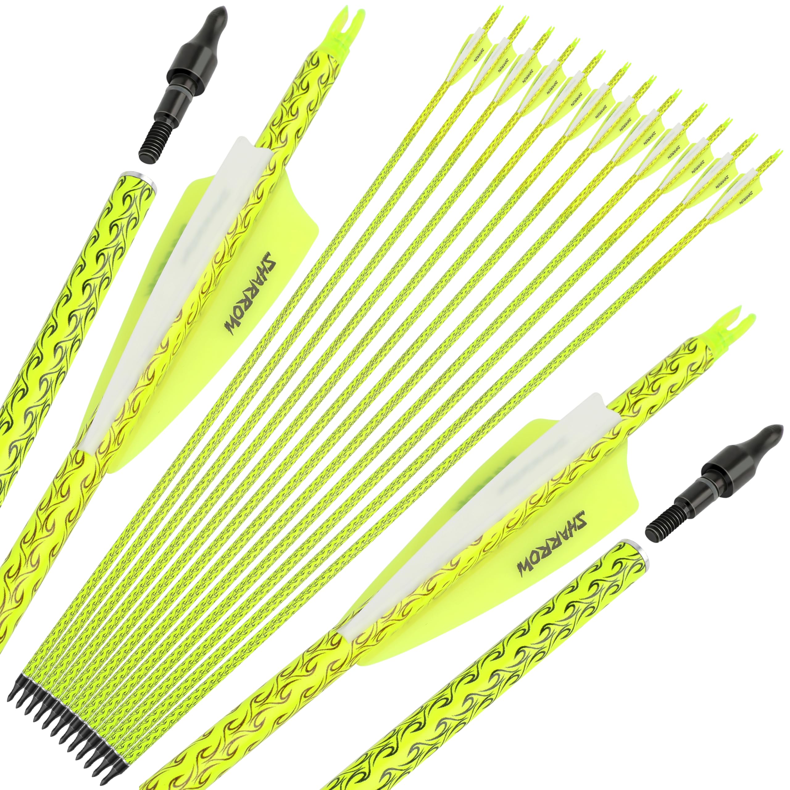 Wolfman carbon arrows spine 500 designed for precise target practice and durable flight