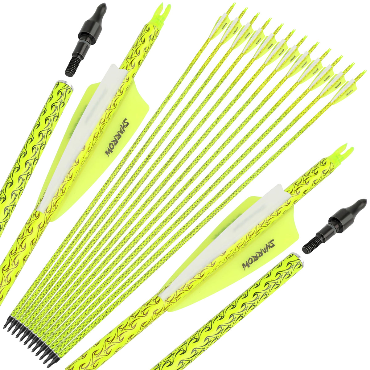 Wolfman carbon arrows spine 500 designed for precise target practice and durable flight