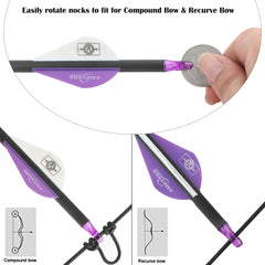 Wolfman rotatable arrow nocks compatible with recurves and compounds