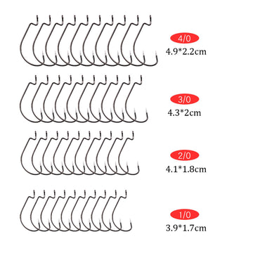 Jigs heads and red hooks included in the kit