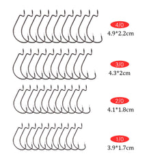 Jigs heads and red hooks included in the kit