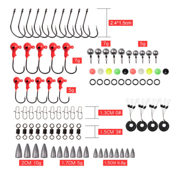 Bullet weights and ball-bearing sinkers in various sizes