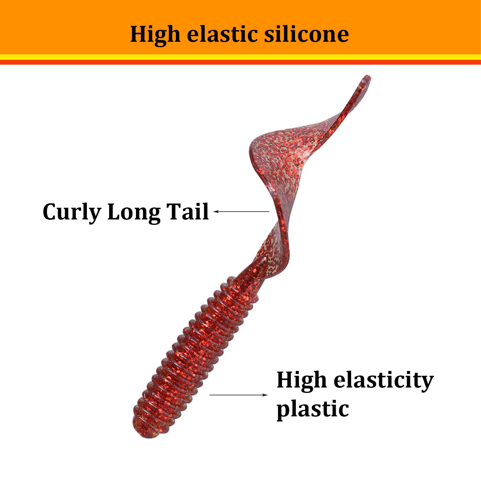 Compact storage and versatile soft fishing lures for trolling, casting, jigging