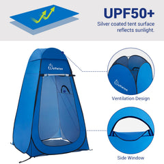 Open WolfWise tent interior shows spacious changing space for solo use.