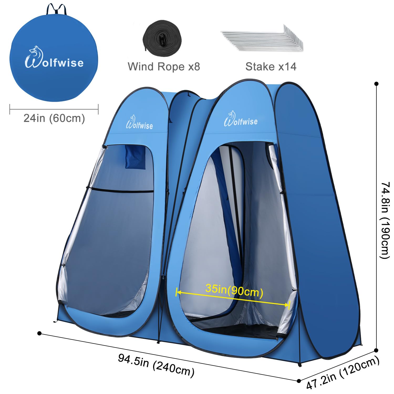WolfWise interior storage and clothesline area keeps small items organized.