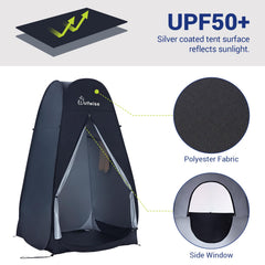 WolfWise changing tent with large T-style door for easy access and quick changes.