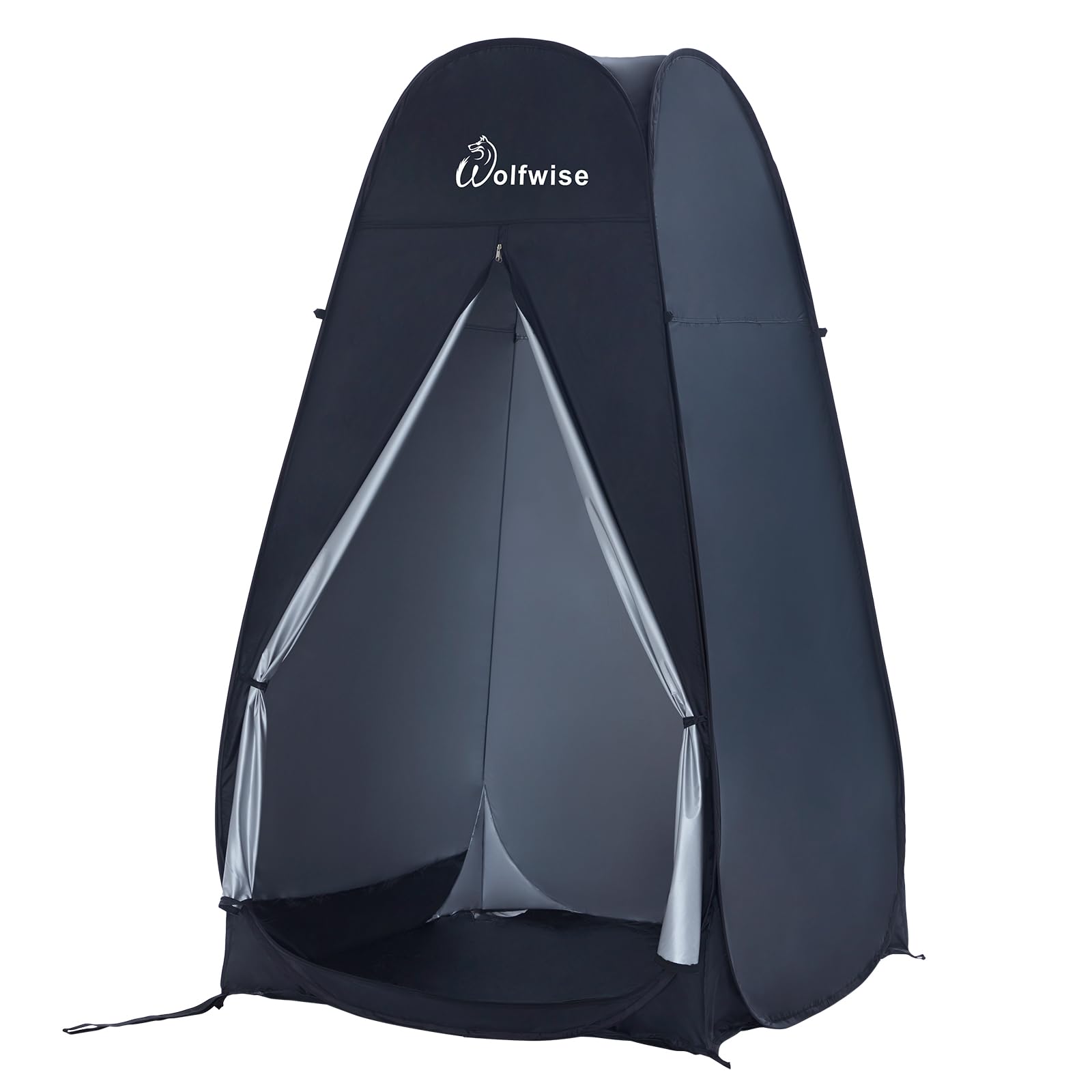 WolfWise pop up changing tent setup view showing instant privacy at the beach.