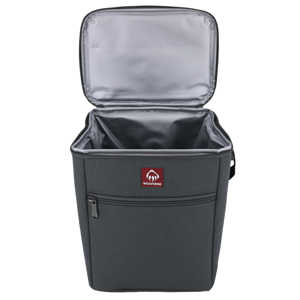 Wolverine cooler front pocket for utensils and napkins