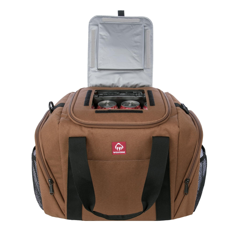 Wolverine Duffel Cooler at tailgate - versatile transport