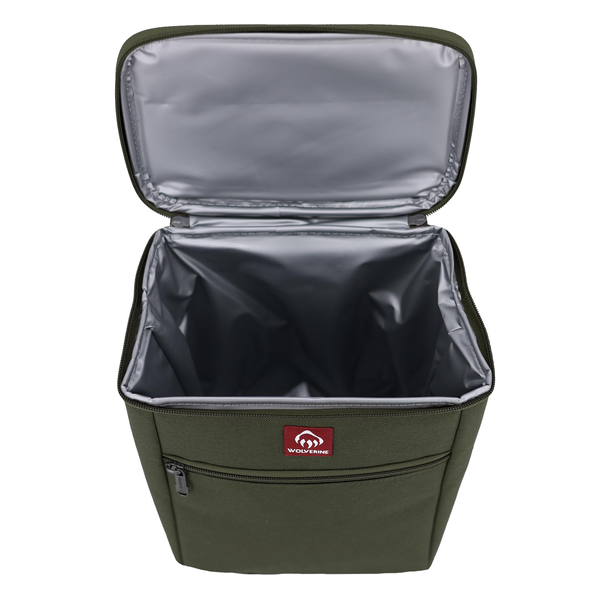 Wolverine Vertical 12 Can Cooler Olive detachable shoulder strap for hands-free carrying.