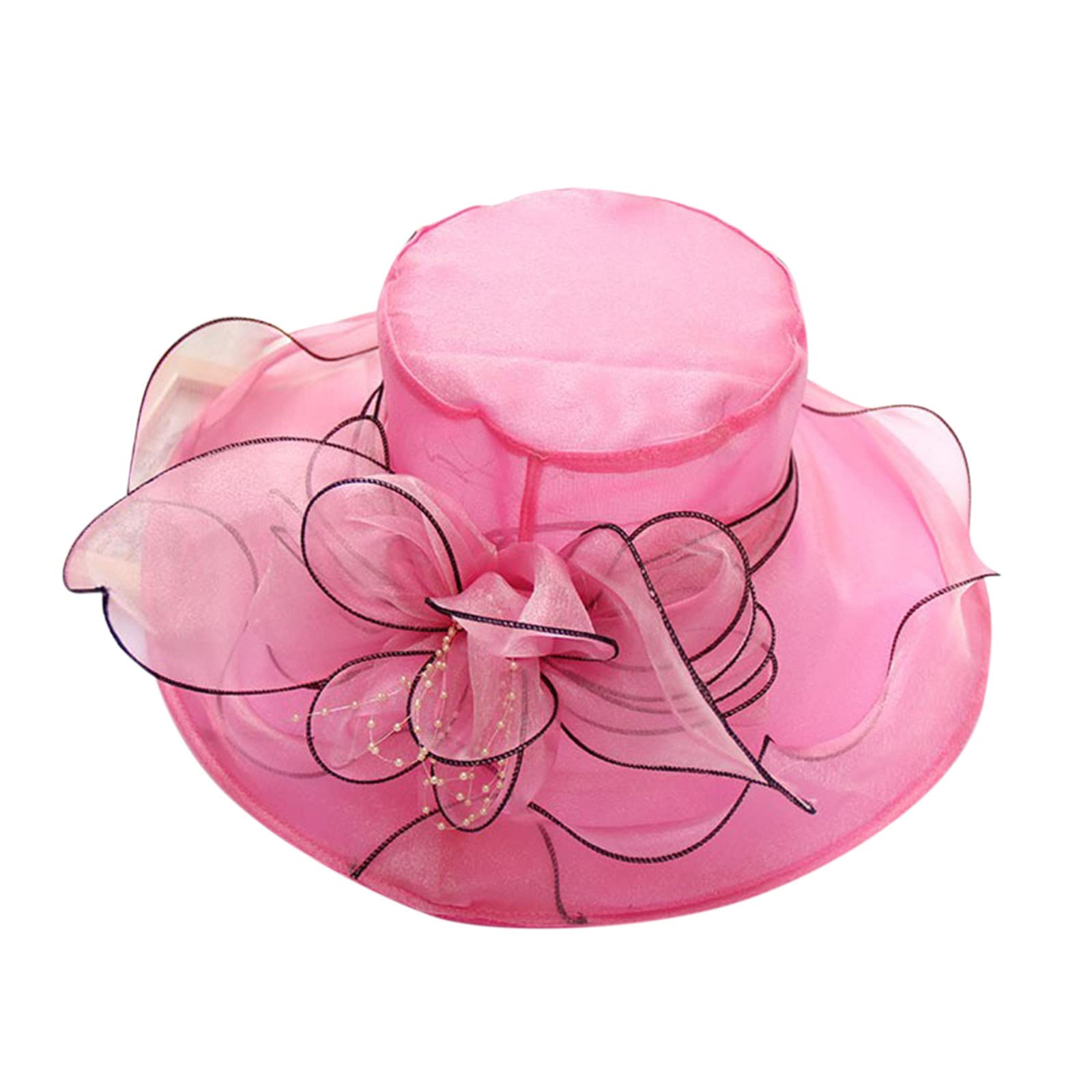 Women Church Hat wide brim sun hat ideal for outdoor ceremonies.