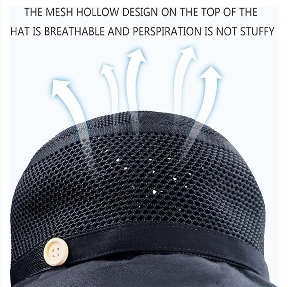 Wire-edged wide brim for sun protection