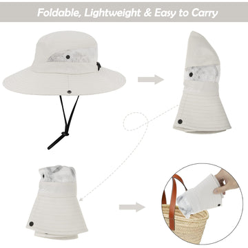 Foldable lightweight hat with a ponytail hole for easy packing
