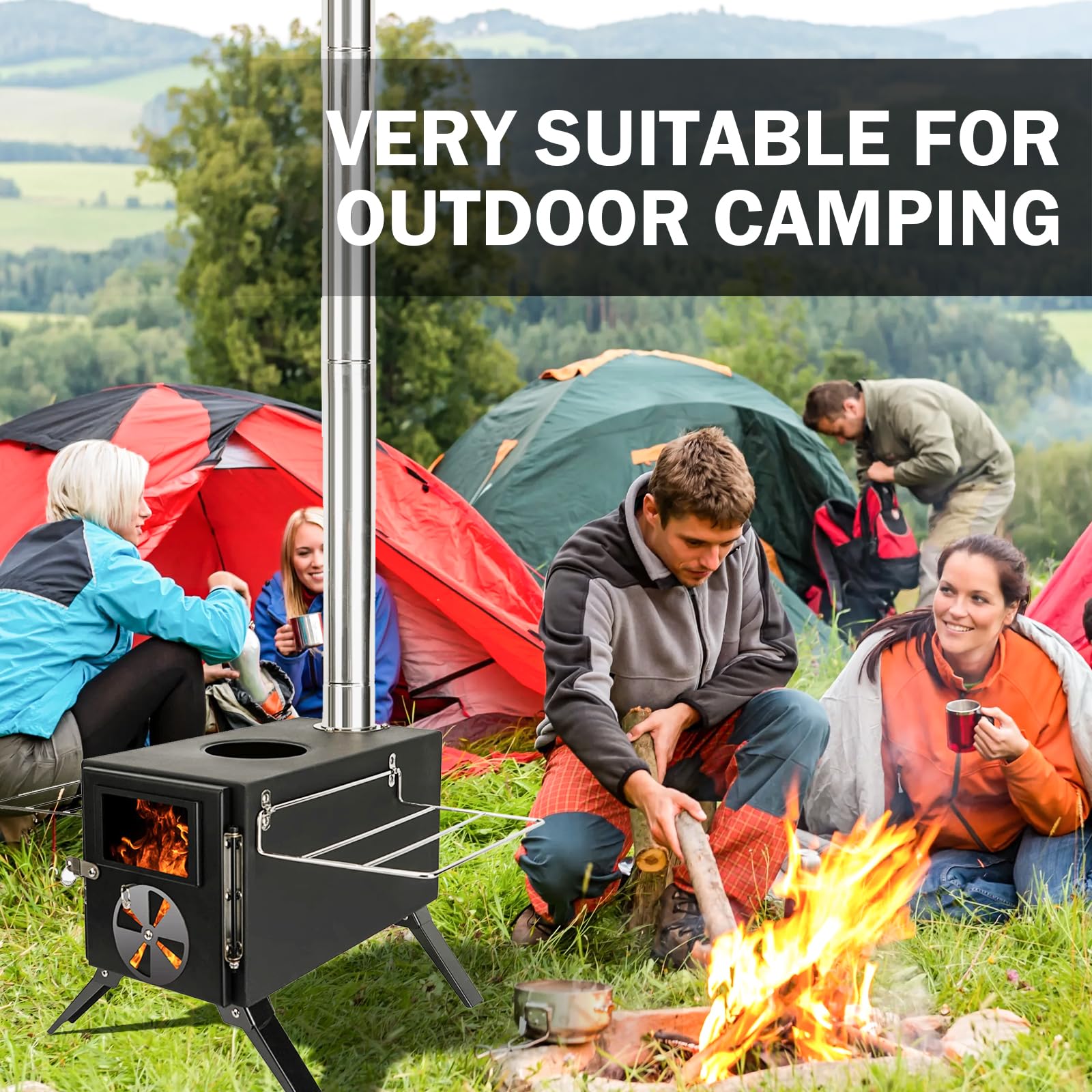Womeyork Outdoor Stove ash-tray removal enables easy cleanup after cooking.