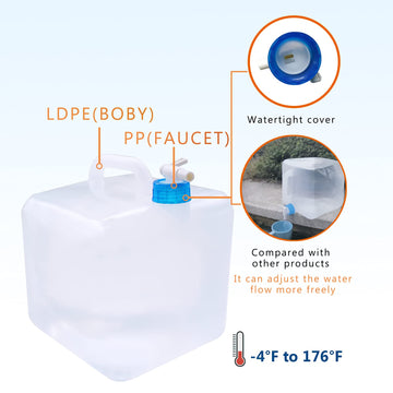 Wonder Master folded water container tucked in a backpack for travel readiness.
