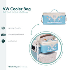 WonderFold VW Cooler Bag interior pocket keeps utensils and napkins organized