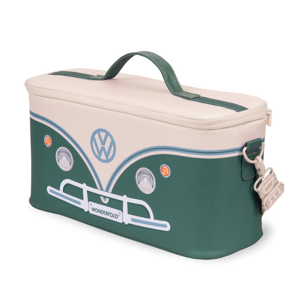 WONDERFOLD VW Cooler Bag with shoulder strap for hands-free travel.