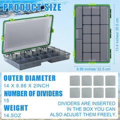 Wonderjune 3600 tackle box clear lid enables quick bait checks.