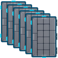 Blue Wonderjune 3700 tackle box six-pack with removable dividers
