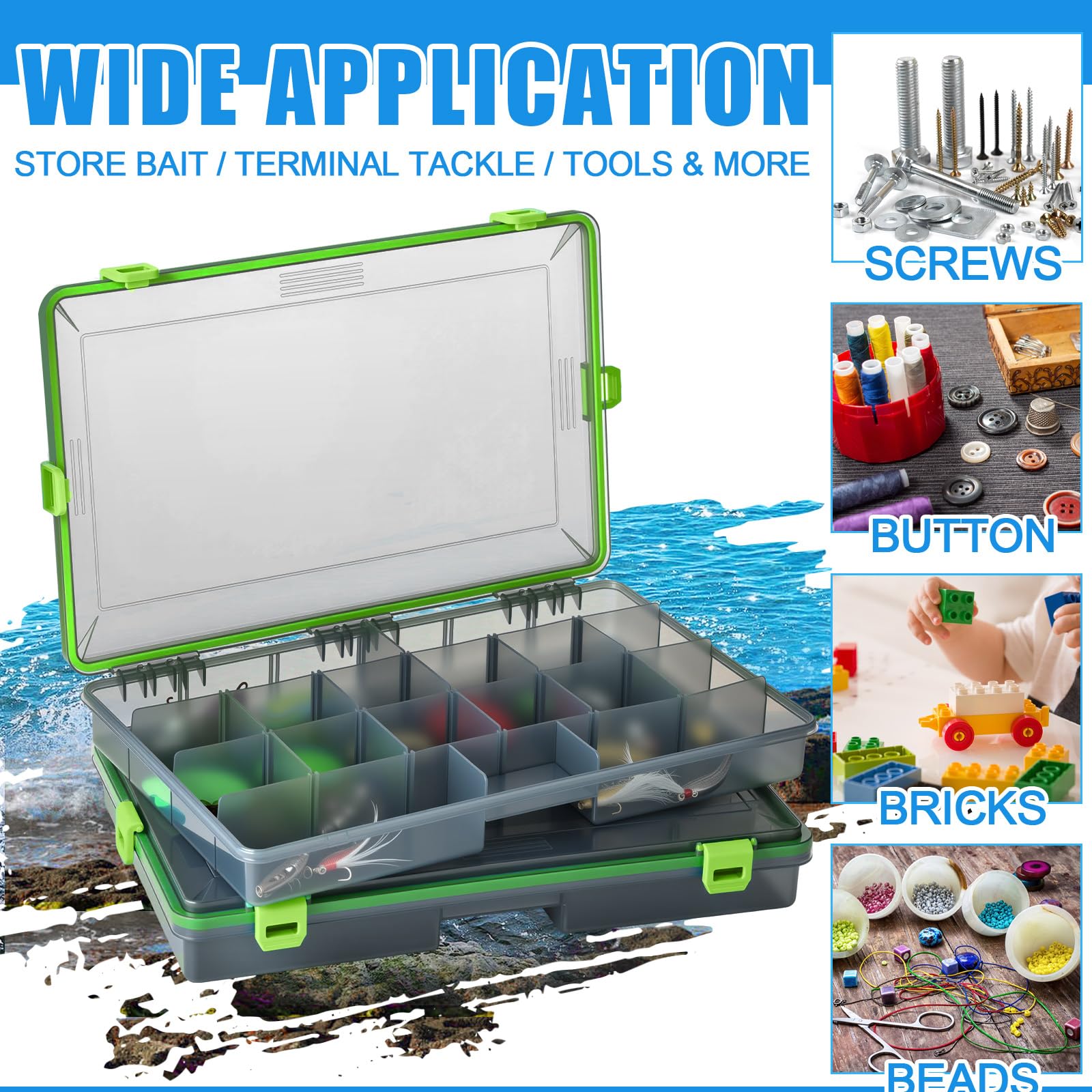 Wonderjune anti-slip textured bottom box keeps gear stable during transport.