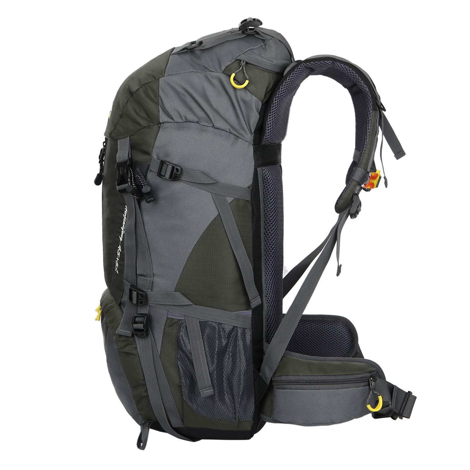 WoneNice 50L backpack front pocket offers quick-access storage on day hikes.