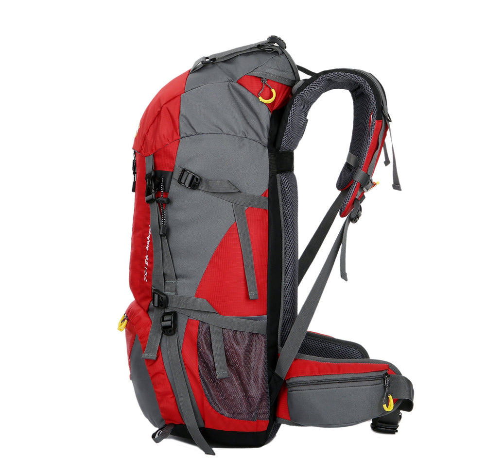 WoneNice 50L backpack front pocket offers quick access to essentials.