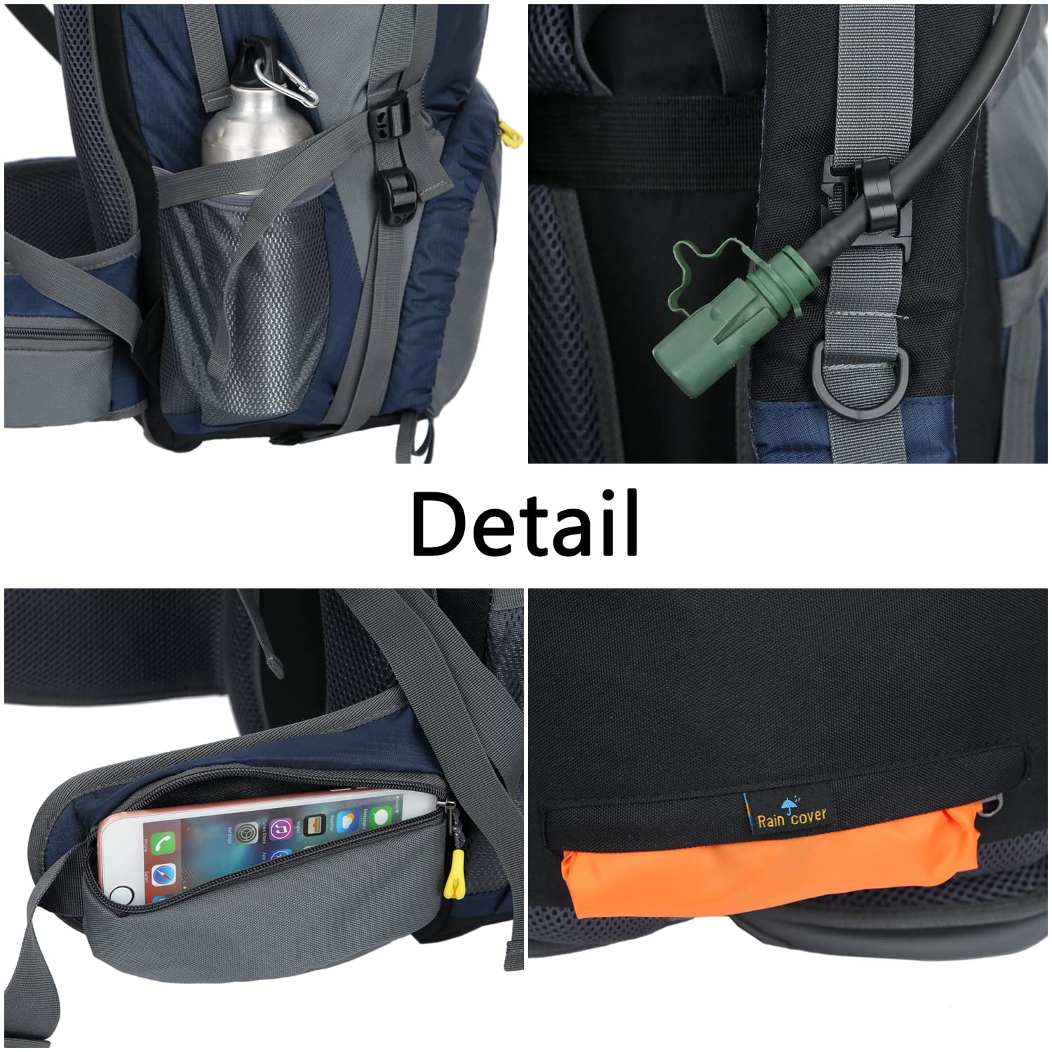 WoneNice 50L backpack breathable back support reduces fatigue