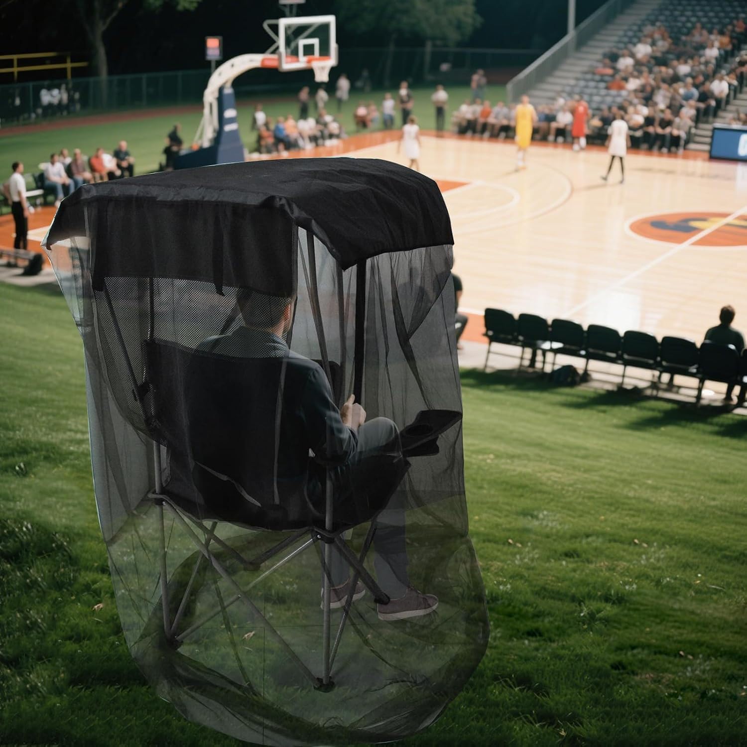 Wonmondmony waterproof canopy provides rain protection during light showers.