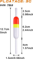 Wood slip bobbers set of 10 pieces for fishing