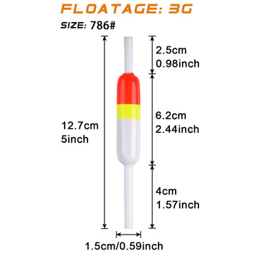 Wood slip bobbers oval floats pack of ten