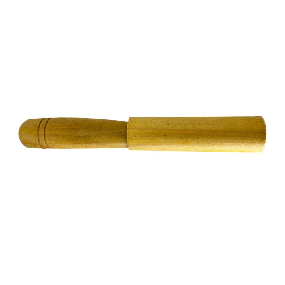 Wooden Wild Boar Caller in field setting supports wildlife observation.