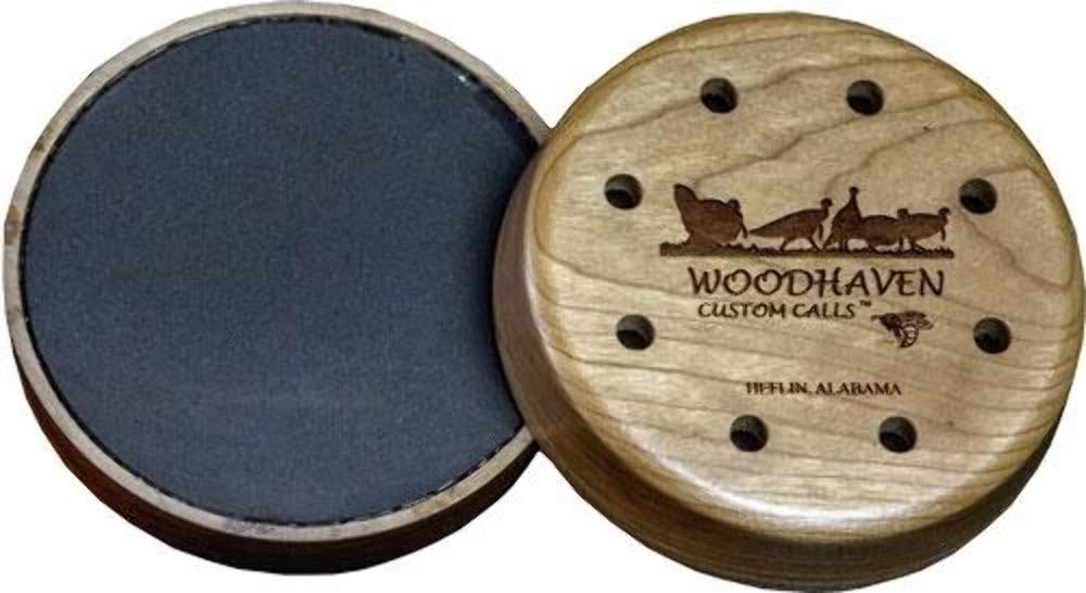 Woodhaven Cherry Classic friction call slate front view for authentic clucks and purrs