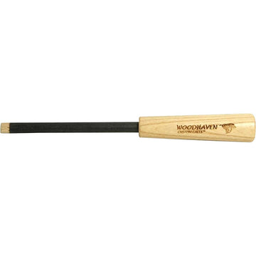 Woodhaven Cut-N-Cackle Striker close-up highlights the oak-dowel design for crisp calls.