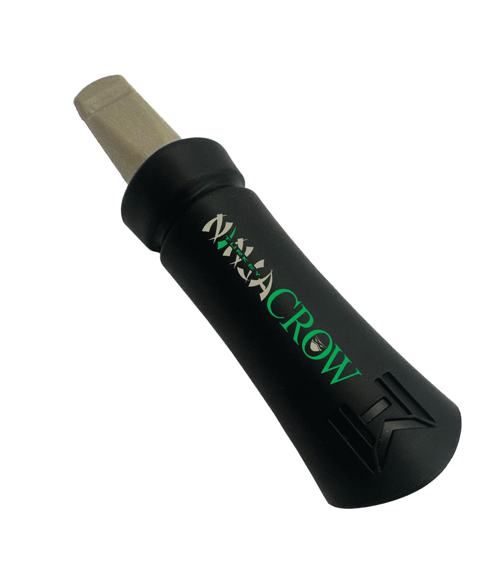 Woodhaven Ninja Crow call in use, delivering crisp crow caws for locator use.