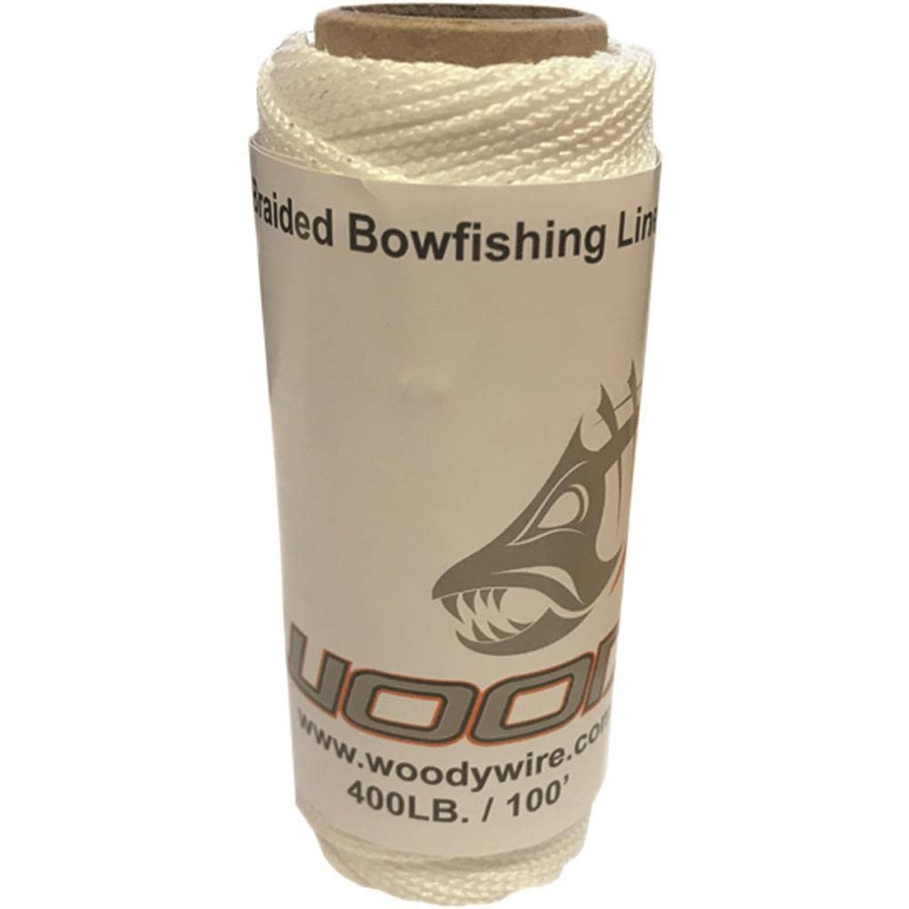 Woody Wire WW400-100 bowfishing braided line, 400 lb strength for reliable fishing action