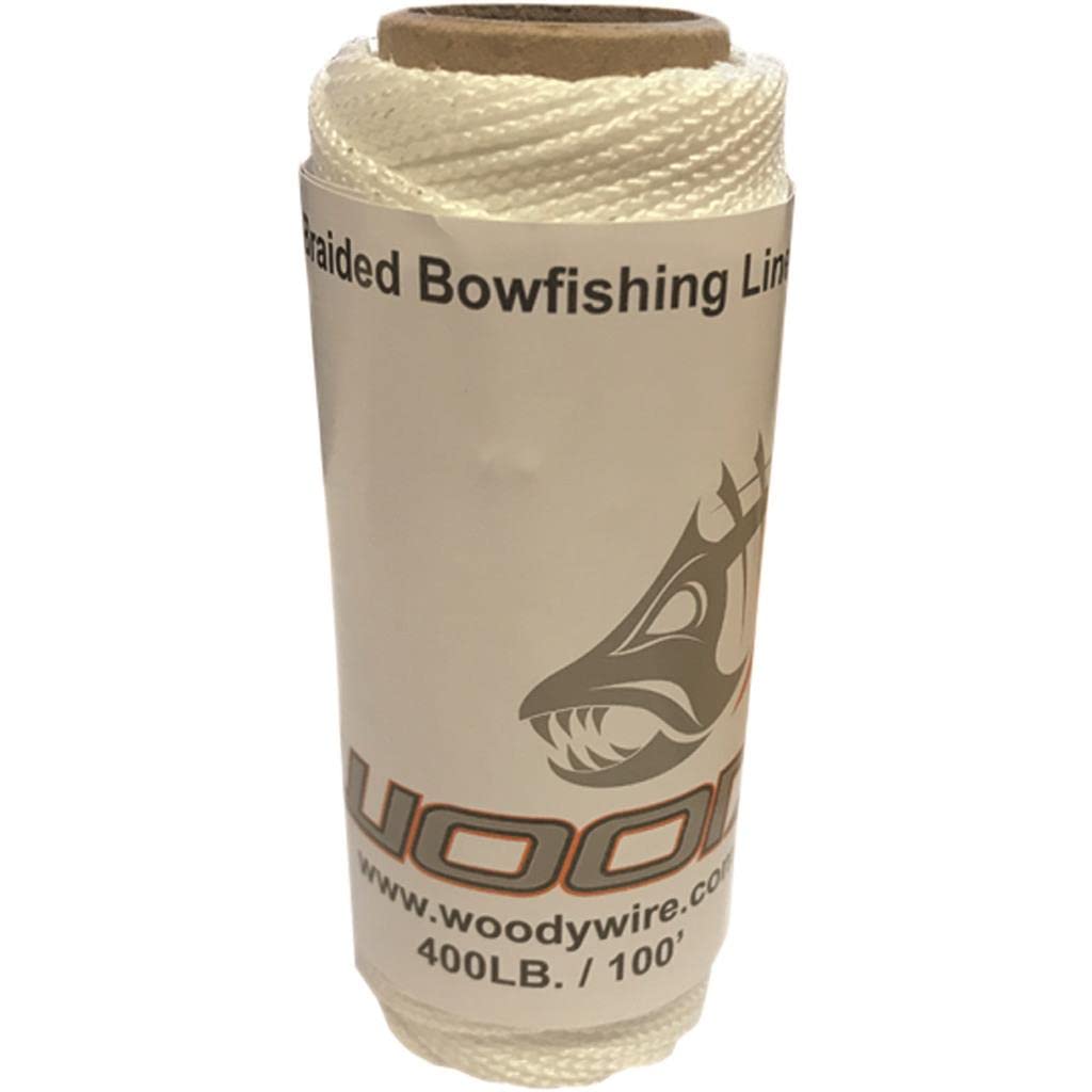 Woody Wire WW400-100 bowfishing braided line, 400 lb strength for reliable fishing action