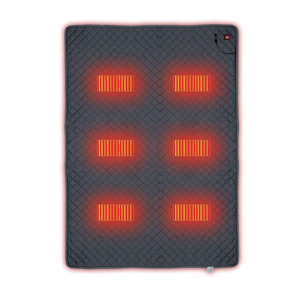 WOOLALA portable heating pad close up showing large warming area for camping
