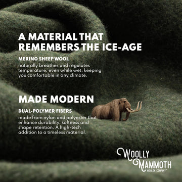 Woolly Mammoth Woolen Co. bedroll-style blanket ready for cabin or camp shelter